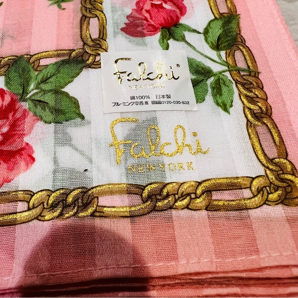 Falchi New York Floral Multicolor Bandana/Scarf size 20” - Picture 3 of 5